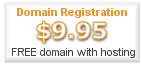 Domain Registration $9.95